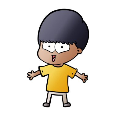 vektör çizim karikatür mutlu çocuk