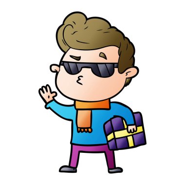 vektör çizim karikatür adam