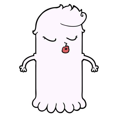 vektör çizim karikatür sevimli hayalet