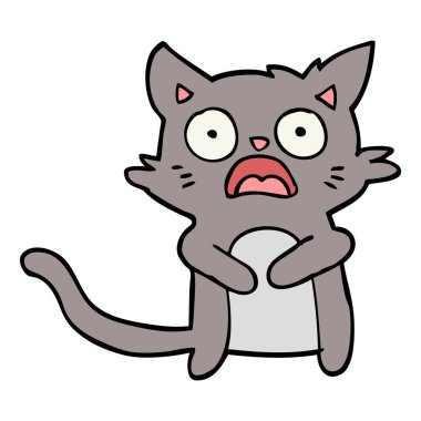 Çizgi film kedisinin vektör çizimi