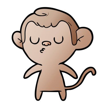 Çizgi film maymununun vektör çizimi