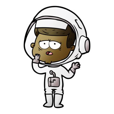 Çizgi film astronotunun vektör çizimi