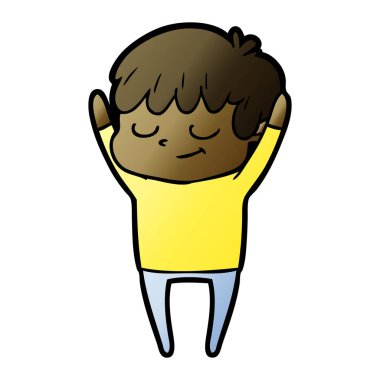 vektör çizim karikatür mutlu çocuk