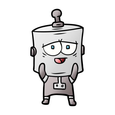 Çizgi film robotunun vektör çizimi