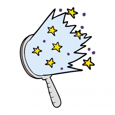 vektör çizim karikatür sihirli ayna