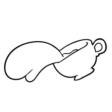 bir kupa kahve çizgi çizme