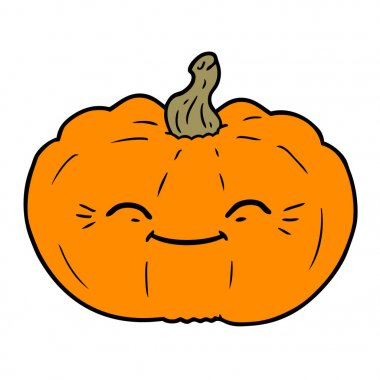 Çizgi film balkabağının vektör çizimi