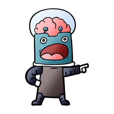 Çizgi film robotunun vektör çizimi