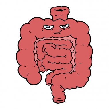 vektör çizim karikatür bağırsak