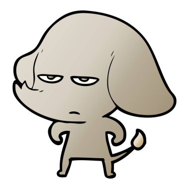 vektör çizim rahatsız çizgi fil