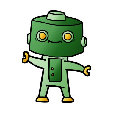 Çizgi film robotunun vektör çizimi