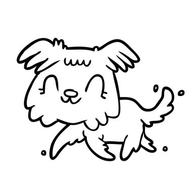 küçük bir köpek çizim için