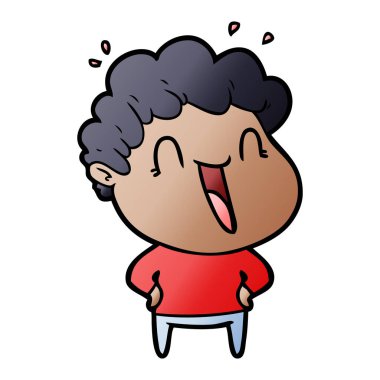 vektör çizim karikatür mutlu adam