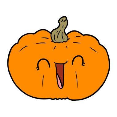 Çizgi film balkabağının vektör çizimi