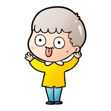 vektör çizim karikatür adam bakıyor