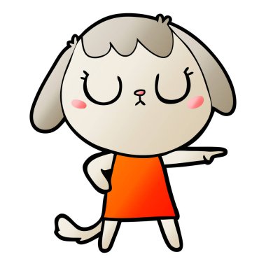 Çizgi film köpeğinin vektör çizimi