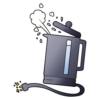 Çizgi film çaydanlığının vektör çizimi