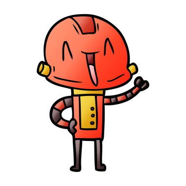 Çizgi film robotunun vektör çizimi