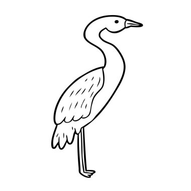 bir leylek çizgi çizme