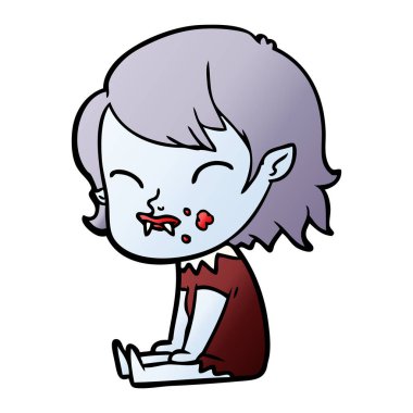 çizgi film vampir kız kanlı yanak