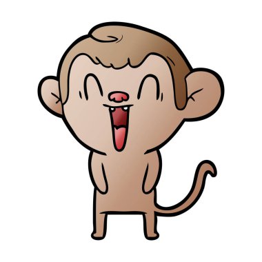 Çizgi film maymununun vektör çizimi