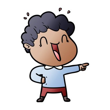 vektör çizim karikatür mutlu adam