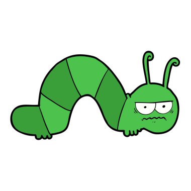 vektör çizim karikatür tırtıl