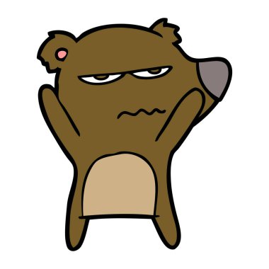 kızgın ayı karikatür vektör çizim