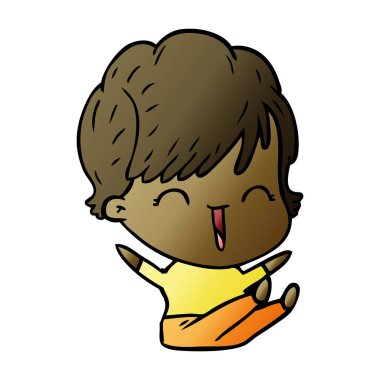 vektör çizim karikatür komik kadın