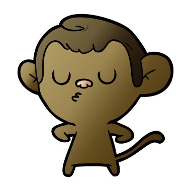 Çizgi film maymununun vektör çizimi