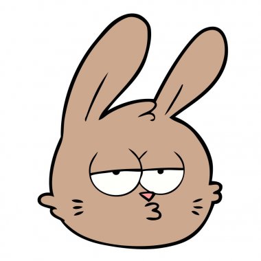 yorgun tavşan yüzü çizgi film