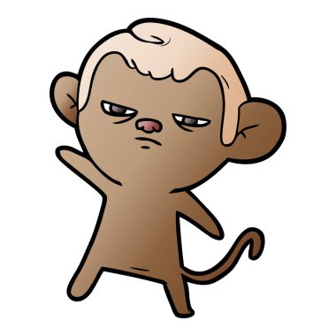 Çizgi film maymununun vektör çizimi