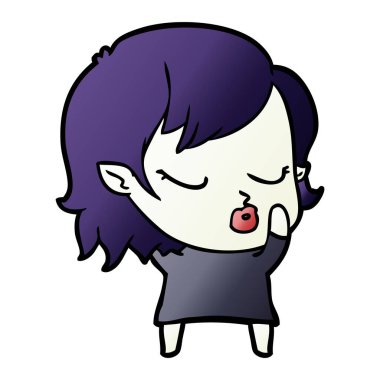 sevimli çizgi vampir kız