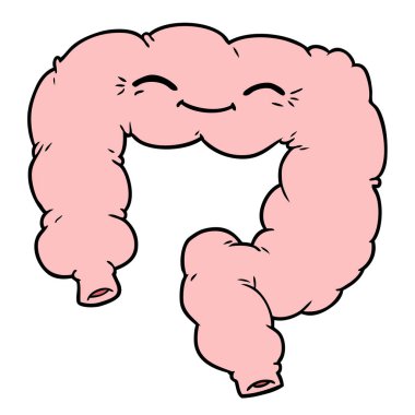 vektör çizim karikatür mutlu kolon