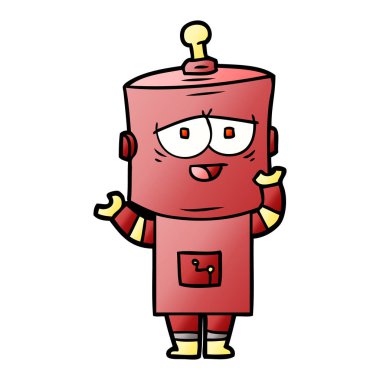 Çizgi film robotunun vektör çizimi