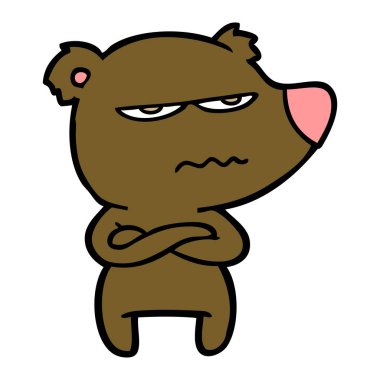 kızgın ayı karikatür vektör çizim