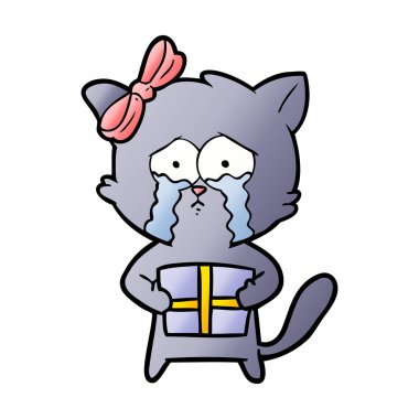 Çizgi film kedisinin vektör çizimi