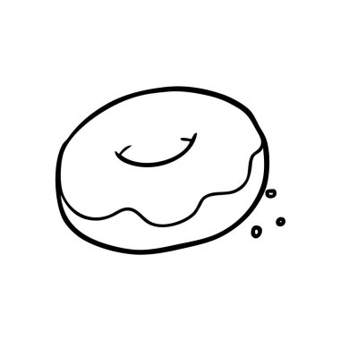 bir donut sprinkles ile çizgi çizme