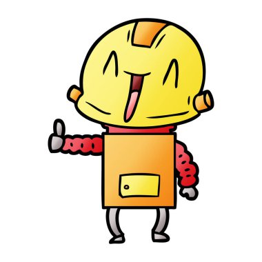 Çizgi film robotunun vektör çizimi