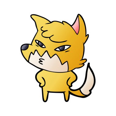 Çizgi film tilkisinin vektör çizimi