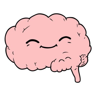 vektör çizim karikatür beyin