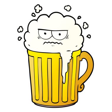 çizgi film kupası bira.