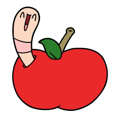 Elmalı çizgi film solucanı.