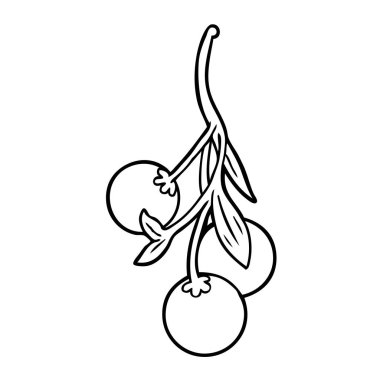 bir ökseotu çizgi çizme