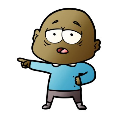 yorgun kel adam çizgi film