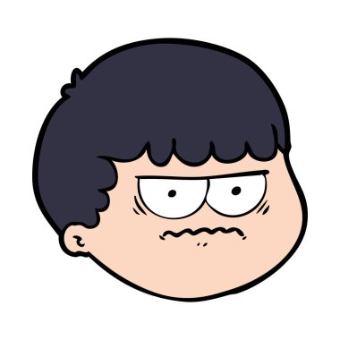 vektör çizim karikatür erkek yüz