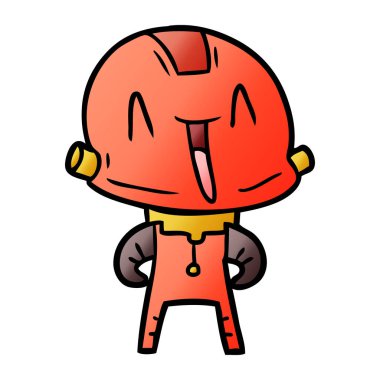 Çizgi film robotunun vektör çizimi