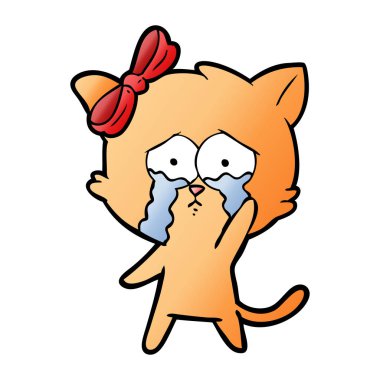 Çizgi film kedisinin vektör çizimi