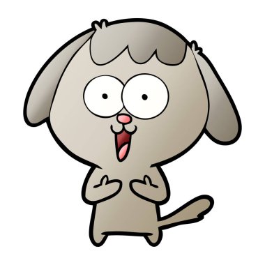 Çizgi film köpeğinin vektör çizimi