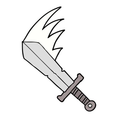 Çizgi film kılıcının vektör çizimi